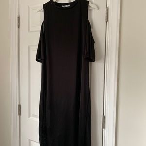 NWT Zara Black Dress with Cut-out Shoulders